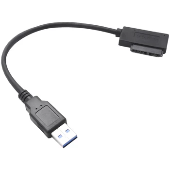 USB 3.0 Na 7+6 13Pin Slimline SATA Prenosni predvajalnik CD/DVD-ROM Kabel Optični Pogon