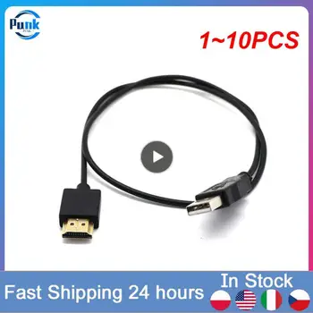 1~10PCS 1.4 Moški Na USB 2.0 Plug Adapter Priključek za Polnilnik Pretvornik Kabel