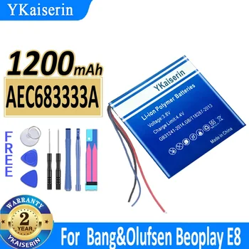 YKaiserin Baterije AEC683333A 1200mAh za Bang&Olufsen Beoplay E8 TWS Batteria + Brezplačna Orodja