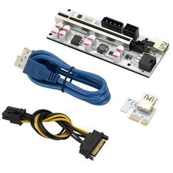 PCI-E 1X, Da 16X Riser Card,GRAFIČNO vmesniško Kartico Riser,Z USB Kablom, Za Bitcoin & Crypto Rudarstvo Ethereum Rudarstvo ETH