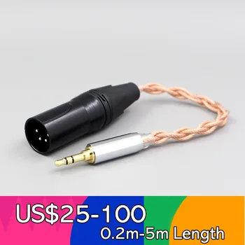 Graphene 7N OCC Zaščita Koaksialnih Mešani Slušalke Kabel Za 3,5 m 2,5 mm 4.4 mm 6,5 mm Za XLR 4 pole Moški LN007796