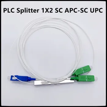 5-10pcs Vlakna, Optični PLC Delilnik 1 x 2 Mini jeklene cevi, tip Vlaken Opitc Splitter SC APC - SC UPC Priključek Optični Delilnik 1m