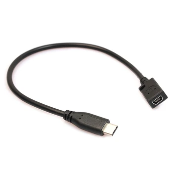 Tip C USB 3.1 Moški Mini USB Ženski Polnjenje Podatkovnega Kabla za Nexus 6P