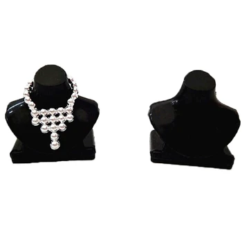 5Pcs Lutke miniaturni črno ogrlico nosilec nakit nosilec igrače oprema