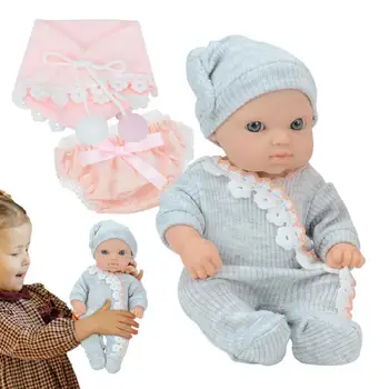Miniaturni Prerojeni Lutke Srčkan Pravi Novorojenčka Lutka Slika Z Obleko, Se Pretvarjamo, Lutka Obleko Gor Igrača Novost Izobraževalne Igrače Za Fante