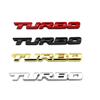 TURBO Kovinski Avto Nalepke Styling Telo Simbol 3D Nalepke za BMW X3 X5 Z3 Z4 3 5 7 Series E38 E39 E46