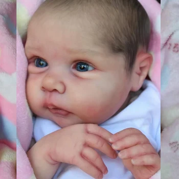 20 Palčni Bebe Prerojeni Miley Newborn Baby Doll 3D Kože Pobarvane Lase Vidne Žile Ročno izdelan iz Silikona, Lutke Darilo