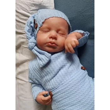 NPK 49 cm Newborn Baby Doll, ki so Prerojeni Loulou Mehko Ljubki Telo Realističen 3D Kože z Vidnimi Žilami Visoko Kakovostnih Ročno izdelanih Lutk
