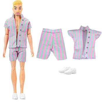 NK 1 Nastavite Modi spalna športna oblačila komplet za punčko Barbie Lutka Fantom Za Lutka Ken Sodobne Vrh+hlače+čevlji Obleke