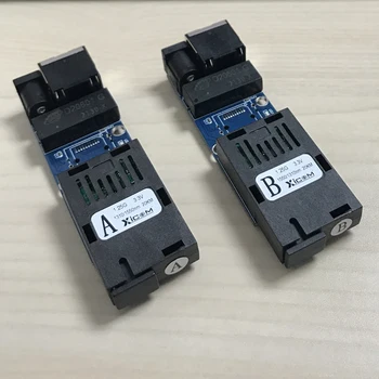 2 Parov Gigabit Mini Vlaken Media Converter 1 Optični 1 RJ45 Optični Optični Ethernet Stikalo 100/1000M PCBA Odbor Singlemode Simplex