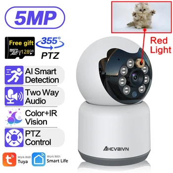 5MP WiFi Kamera Tuya Pametni Dom Notranji Brezžični IP nadzorna Kamera AI Zazna Samodejno Sledenje Varnosti Pet Baby Monitor