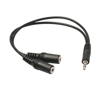 Banggood 3.5 mm Moški na Dvojno Ženski Plug Audio Jack za Slušalke Stereo Slušalke Mikrofon Splitter Napajalnik Priključek za Kabel Podaljšek