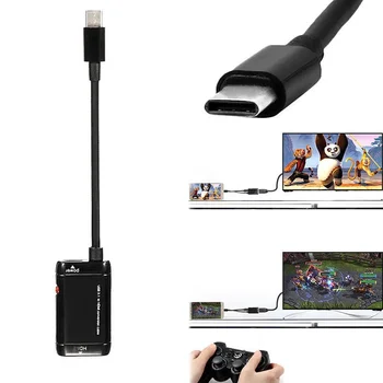 USB-Tip C C Moški HDMI je združljiv Ženski vmesnik USB 3.1 Pretvornik Kabel MHL Macbook Android Telefon Xiaomi Tablet PC