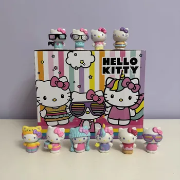 Sanrio Hello Kitty Risanka Znakov Kawaii Številke KT Mačka Številke Lutka Model Igrača Zbiranje Okraski Otroke Darila