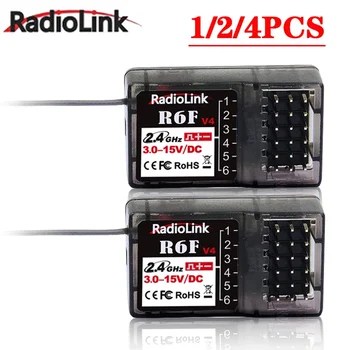 RadioLink R6F V4 6 Kanalov Sprejemnik 3-15V za RC Daljinski upravljalnik Avto Čoln Model RC8X/RC6GS/RC4GS/T8FB/T8S Oddajnik