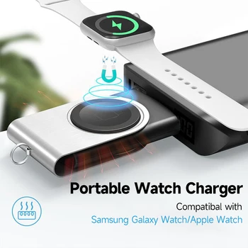 Prenosni Brezžični Polnilnik USB Stojalo Hitro Polnjenje Dock Postajo za Apple ura 8 7 Series Samsung Galaxy Watch 5pro Airpod Pro 2