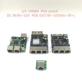 3 poe stikalo 10/100/1000M 5 port gigabit Ethernet stikalo integrirano modul DC12V18V24V36V48V poe 12V24V36V48V 5 port poe 1000M