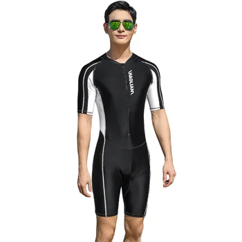 Moška Obleka Enem Kosu Kratek Rokav Potapljanje Kopalke Surf Snorkeling UV Zaščita pred soncem Kopalke