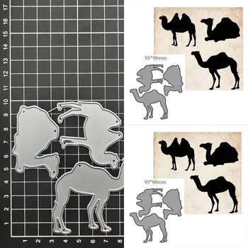 Živali kamele Rezanje Kovin Matrice DIY dekoracijo Reliefi Obrti Predlogo papir, kartice obrti Umre plesni