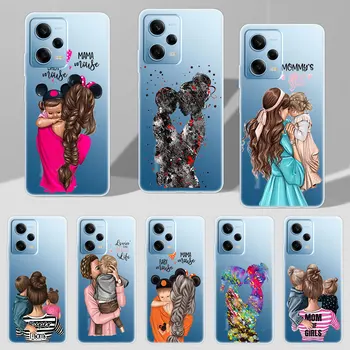 Ženska Moda Dekle Super Mama Otroka Primeru za Xiaomi Redmi Opomba 12 11 Pro Plus 11S 10 9 10 8 11T 8T 9S 9T Jasno TPU Telefon Kritje