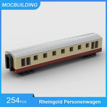MOC gradniki Rheingold Personenwagen Vlak Model DIY Zbrati Opeke Izobraževalne Ustvarjalna Zbirka Igrač, Daril 254PCS