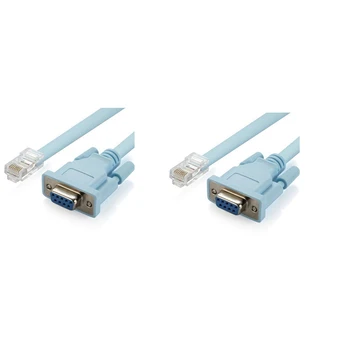 2X USB Konzole Kabel Cat5 RJ45 Ethernet Za Rs232 DB9 COM Port Serijski Ženski Prevračanjem Usmerjevalniki Omrežna kartica Kabla 1,8 M