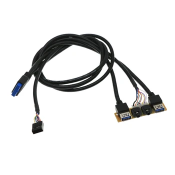 PC Računalnik za Primer Plošča Port, Mic Slušalke Kabel USB3.0 + USB3.0 + za HD
