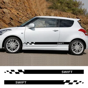 2PCS Auto Vrata Strani Nalepke za Suzuki Swift Avto Krilo Proge Vinil Šport Styling Telo Dekor Nalepke Privlačno Avto Dodatki