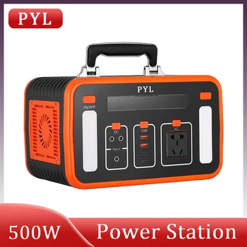 500W Portable Power Station Baterije Prostem Kampiranje Postaja z QC3.0 PD18W AC Izhod za RV Potovanja v Sili, varnostne Kopije