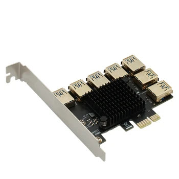 PCIE 1 Do 7 vmesniško Kartico PCI Express Kartico Riser PCI-E Slot, 1X To16x USB 3.0 Riser Extender Za Video Kartico Rudar Rudarstvo