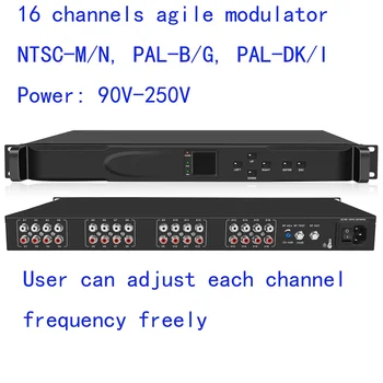 brezplačna dostava SK-16A 16 1 16-kanal-kabel TV okreten analogni modulator, AV, da RF, hotel tovarne TV front-end oprema